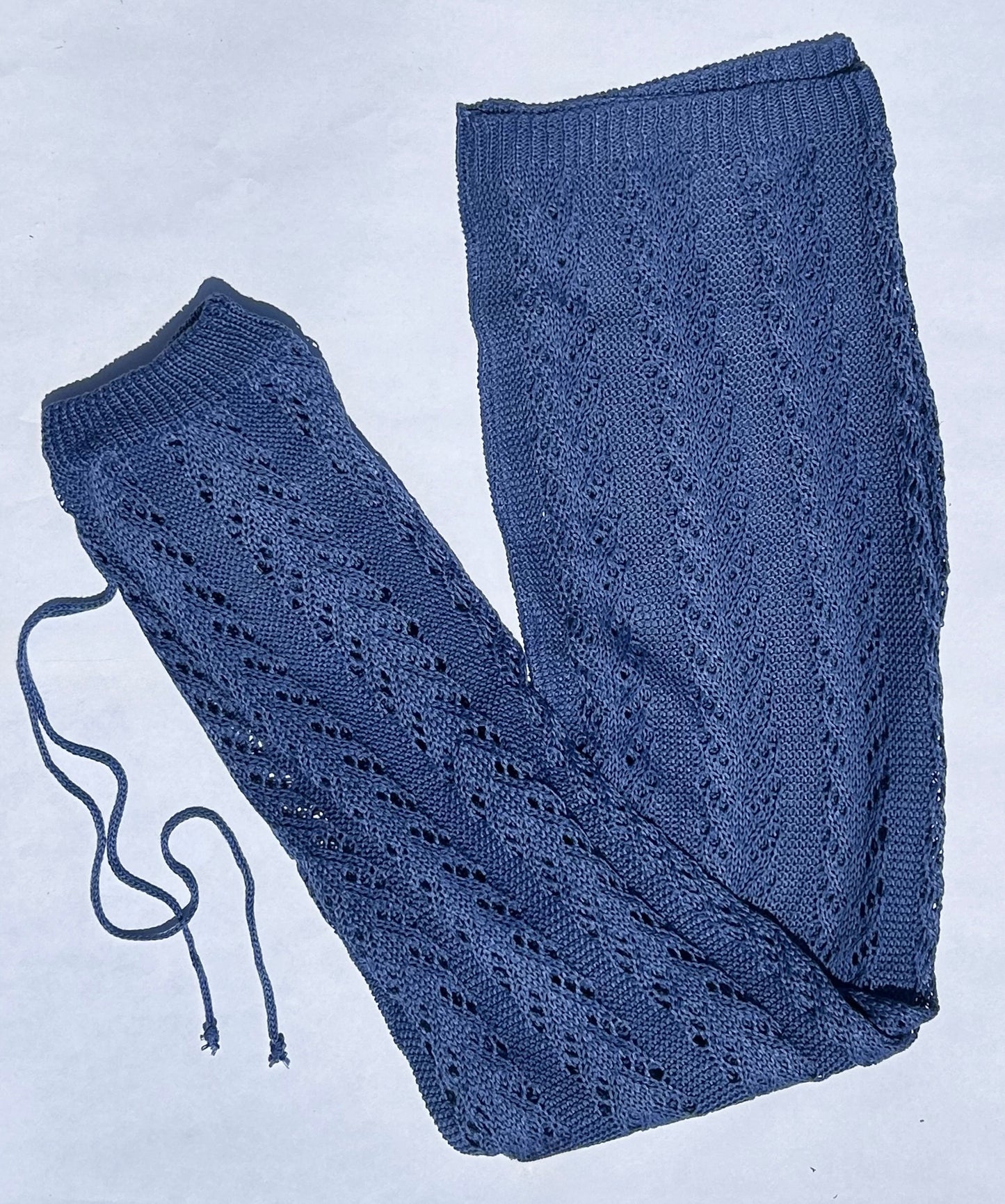 Pantaloni crochet blu